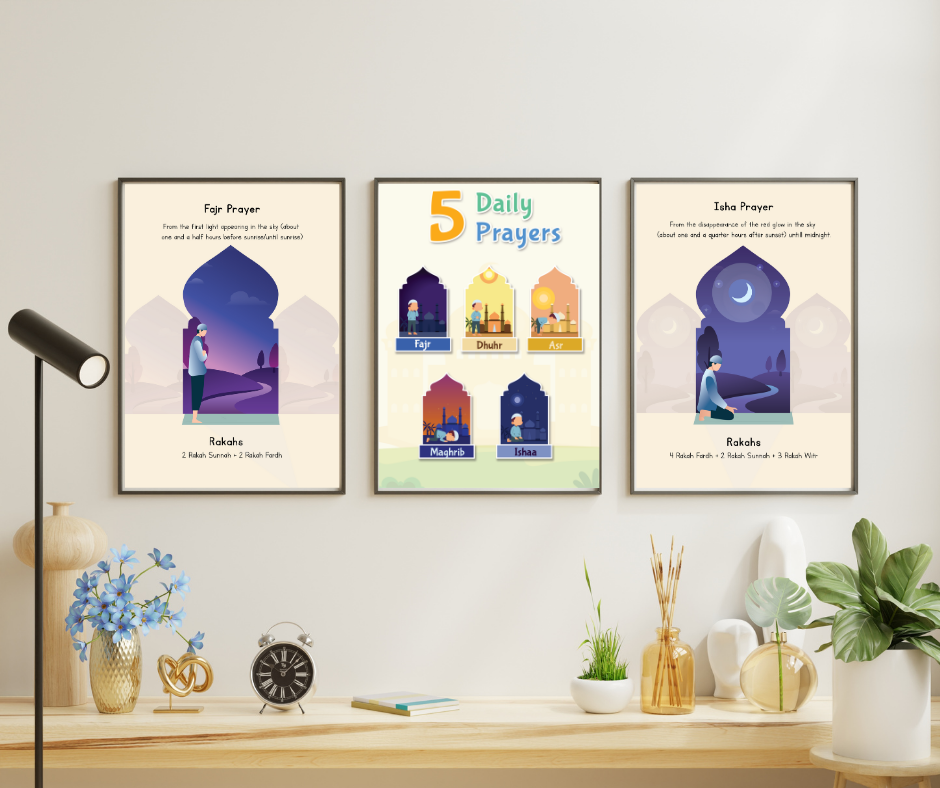 5 Daily Prayers - Poster Print - 16 x 20"